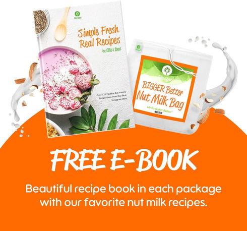 Ellie's Best Pro Quality Nut Milk Bag - 12"X12" Commercial Grade, Reusable Almond Milk Bag