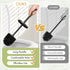 Set 2 Pack 4 Sets Toilet Bowl Brush and Holder with Extra Brush Heads | Extra Long Handle with Splash Guard Cover