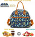 FlowFly Large Insulated Lunch Bag with Shoulder Strap for Men, Women, Kids, Reusable Tote, Freezable Meal Prep