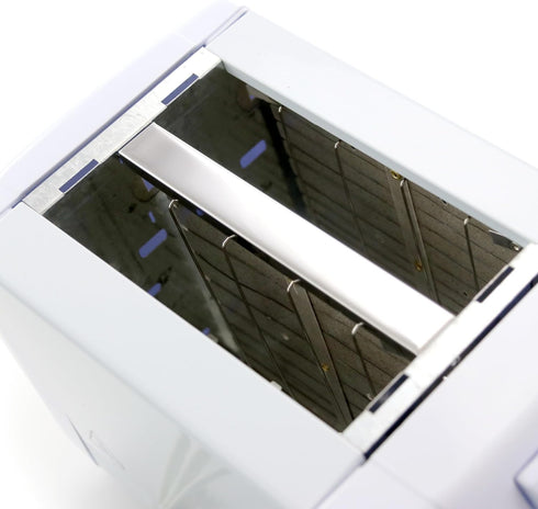 Better Chef Economic 2-Slice Toaster, Darkness Control, Crumb Tray, Fits Bagel Slice, White