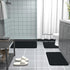 Arotive Memory Foam Bathroom Rug Mat - 30x20 Ultra Soft and Absorbent Bath Mat for Bathroom Floor, Black