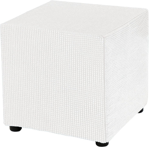 uxcell Square Ottoman Cover 18x18x18inch Stretch Polyester Washable Ottoman Slipcovers Elastic Foot