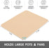 Smithcraft Beige Silicone Trivets for Hot Dishes Pots and Pans, Hot Pads for Kitchen, Rectangler Silicone Pot Holders, Heat Resistant Mat for Quartz Countertops, Multipurpose Silicone Trivet Mat Set 2 by Smithcraft