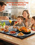 25.2x16" 7 Settings, 99H iTRUSOU Food Warming Mat Extendable Roll-Up Electric Warming Tray with Temp Timer
