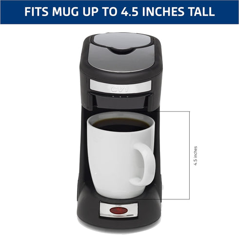 Café Valet Single Serve Coffee Maker, Brews 10 Ounces of Coffee or Hot Water, Compatible Coffee Packs