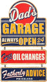 Dad's Garage Linked and Embossed Vintage Metal Sign - Great Gift Idea