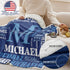Monogrammed Personalized Blankets for Teen Boys Girls - Printed in USA Custom Blanket with Kid Names Reversible Plush