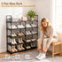 Gmrithaf 5 Closet,Entryway,Dorm,Garage,Corridor, 33.8" 5 Shoe Rack - Tier Shoe Organizer Storage Rack with Metal Tubes