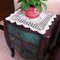 Hsvanyr White Nightstand Cover Handmade Crochet Lace Table Cloth Doilies Dining Room