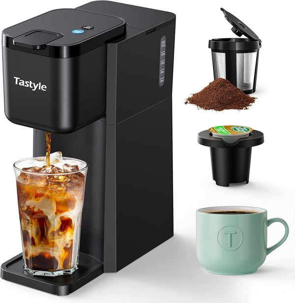 Tastyle Mini Hot and Iced Coffee Maker Single Serve, for K Cup