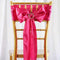 Efavormart 5pcs Fushia Satin Chair Sashes Tie Bows for Wedding Events Decor
