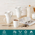 Set 6, 12 Oz vancasso White Ceramic Coffee Mug of Tea Cups with Handle for Latte, Tea, Cappuccino, Milk, Cocoa