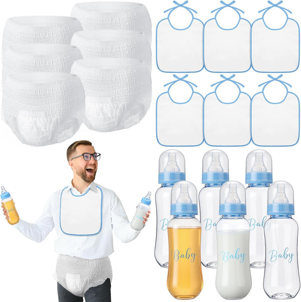6 Sets Bottle Chug Baby Shower Games Juegos Para Plastic Baby Bottles