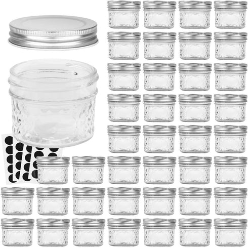 VERONES Mason Jars Canning Jars, 4 OZ Jelly Jars With One Piece