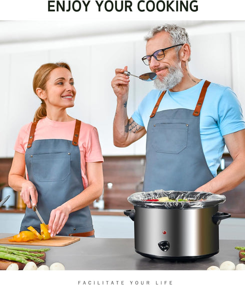 Syntus Slow Cooker Liners, 30 Count Disposable Cooking Bags for 3QT to 8QT Slow Cooker, 13"x 21", 30 Liners