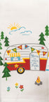 4 Piece Happy Camper Kitchen Towel Bundle - 1 Tea Towel, 1 Terry Towel, 2 Potholders