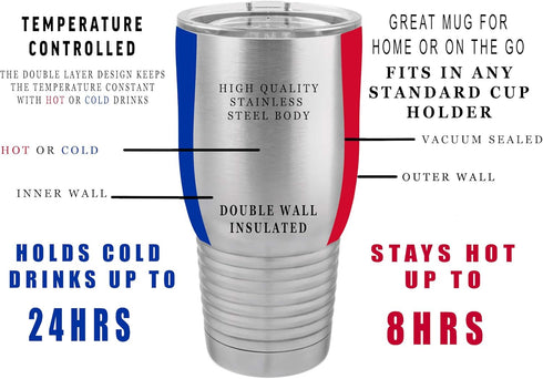 30 Rogue River Tactical Funny I Don't Have The Time or The Crayons To Explain This To You Large Ounce Travel Tumbler