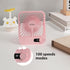 Desk Fan Battery Operated, USB Rechargeable Fan, 2400 mAh 180° Quiet Personal Fan with Power Display, Adjustable
