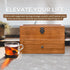 2-layer 14 WELLAND Wood Tea Bag Organizer, Storage Box with Clear Acrylic Window, Compartments Large Capacity Tea Bag