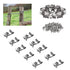 Wire Fence Clips, 100 Pcs Stainless Steel Agricultural Fencing Mounting Clips for 12-16 Gauge Welded Wire