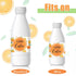 48 Pieces Baby Shower Water Bottle Labels, Oranges Little Cutie Baby Shower Decorations, Waterproof Wrappers for Unisex