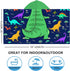 30x50" Dinosaur Beach Towel, Dinosaur Towel for Kids with Hood T-rex Hooded Towel for Boys Cool Cartoon Microfiber Bath