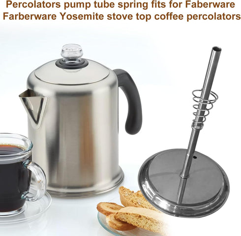 2 Percolators Pump Tube Spring Fits For Farberware Yosemite Stove Top Coffee Percolators - Pcs
