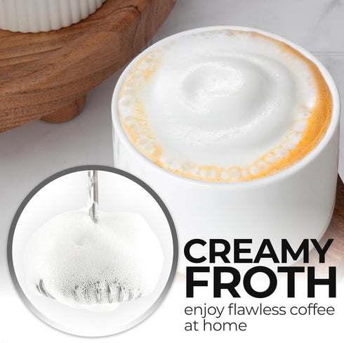 3 3 500 Zulay Kitchen Rechargeable Milk Frother - Dynamic - Speeds, Whisk Attachments, mAh USB Charging, Drink Mixer