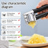 EzeePress Set Garlic Press Mincer, Crusher with Removable Chamber - Ergonomic Handle, Dishwasher Safe, Easy to Clean