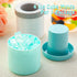 Cylinder Silicone Ice Cube Molds, Holds 60 Ice Cubes, Decompress Ice Lattice Trays, Easy Release Ice Cube Cup (Blue,