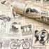 Self-Adhesive Vintage Newspaper Drawer Shelf Liner, 17.7x117 Inches, for Kitchen Bathroom Cabinets and Crafts