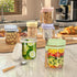 16oz 4 Pack HomArtist Overnight Oats Containers with Lids and Spoons, Wide Mouth Mason Jars with Airtight Lids
