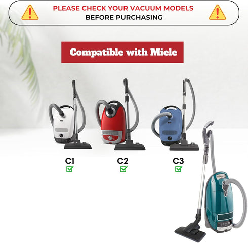 35MM Replacement Vacuum Head Compatible with Miele Vacuum Cleaners| Works on Low-Pile Carpets and All Smooth Floors |
