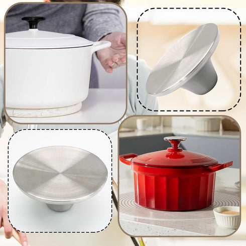 1 Pc Dutch Oven Knob, Stainless Steel Lid Knob Replacement for Enameled Ceramic Pot