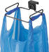 mDesign Over the Cabinet Metal Wire Small Garbage Container, Trash Bag Holder Rack for Kitchen, Pantry, Bathroom