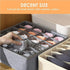 Underwear Organizer with Drawer Dividers, Foldable Fabric Dresser Closet Organizers, Dark Grey, 24cell Storage Box