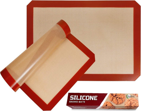 STATINT Premium Food Safe Non-Stick Silicone Baking Mat, Pack of 2, 16.5" x 11.6" for Cookie Oven Reusable
