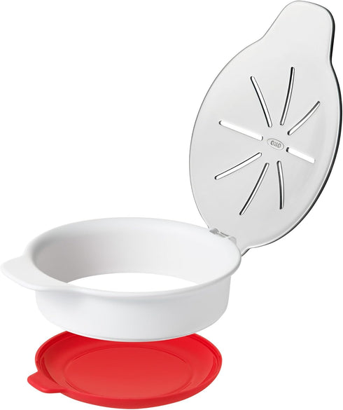 White OXO Good Grips Microwave Egg Cooker for Quick Breakfasts