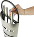 Mind Reader Fireplace Set with Stand - 4 Pcs, Durable Steel, Brush, Shovel Scoop, Poker, Tongs, Silver