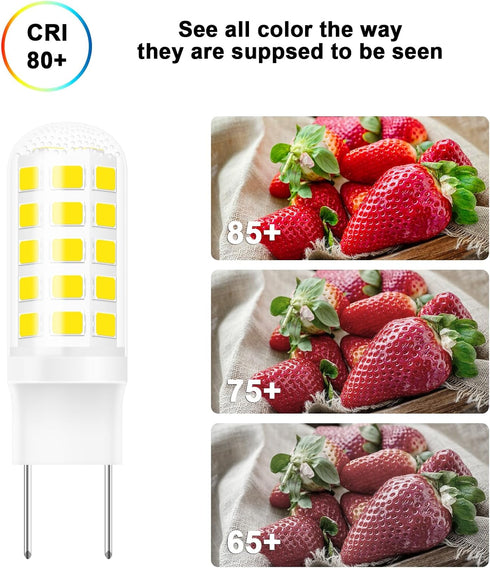 G8 Dimmable LED Bulb 50W Halogen Replacement for GE, Samsung, LG Over the Range Microwave Hood, 120V, 500LM, 2 Pack
