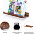 15.7 Inches, Set 3, AZSKY Floating Bookshelf for Kids, Floating Shelves for Wall, Cloud Picture Ledge Shelf - Walnut