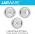 Jarware Stainless Steel Spice Shaker, Wide Mouth Mason Jar Spice Lid