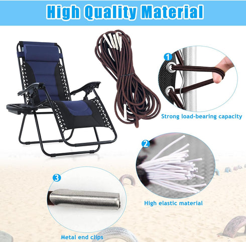 4 Ostlttyn Zero Gravity Chair Replacement Cord, Pcs Durable Bungee Elastic Laces Replacement Cords for Zero Gravity