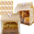 BIUBIU 25ct 8.74.311inch Thicker Large Bread Bags for Homemade with Window, Twist Tie