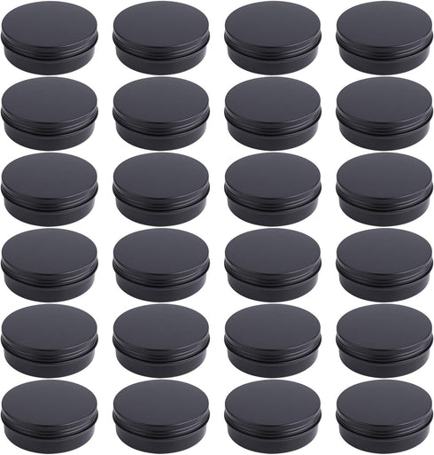 Foraineam 24 Pack 4 oz Round Tins, Aluminum Empty Tins for Metal Storage, Spice Containers, Travel Tin Cans