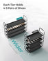 4-Tier Closet, ULSH054B01 SONGMICS Shoe Rack, Shoe Storage for Hallway Slim and Space-Saving, Metal Frame, Non-Woven