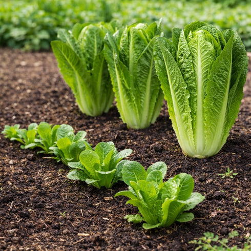 Sunutri Seeds Parris Island Romaine Lettuce Seeds Crisp Upright Heads, Heat-Tolerant Heirloom Variety for Home Gardens