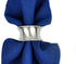 DII Decorative Assorted Silver Napkin Ring Set, Beaded Silver, 6 Count
