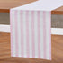 48 Inches 100% 14 48 Inch Summer Solino Home Linen Striped Table Runner - Sorrento Stripe, Pure Linen Pink and White