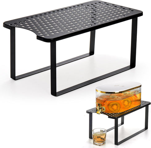 Jucoan Metal Water Filter Dispenser Stand for Countertop, 15 x 8 x 6.75 Inch Rectangular Drink Beverage Dispenser Holder